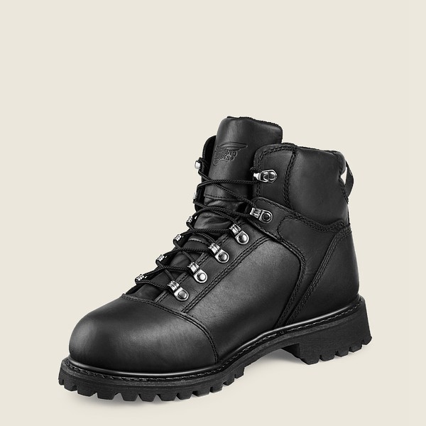 Red Wing Safety Boots Truwelt - 6-inch Waterproof Toe - Black - Mens IXV908361